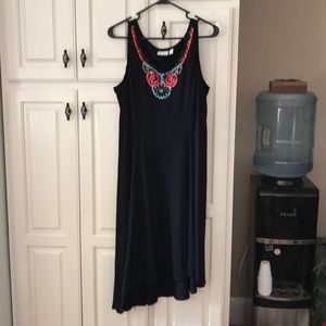 Black sequin tank dress